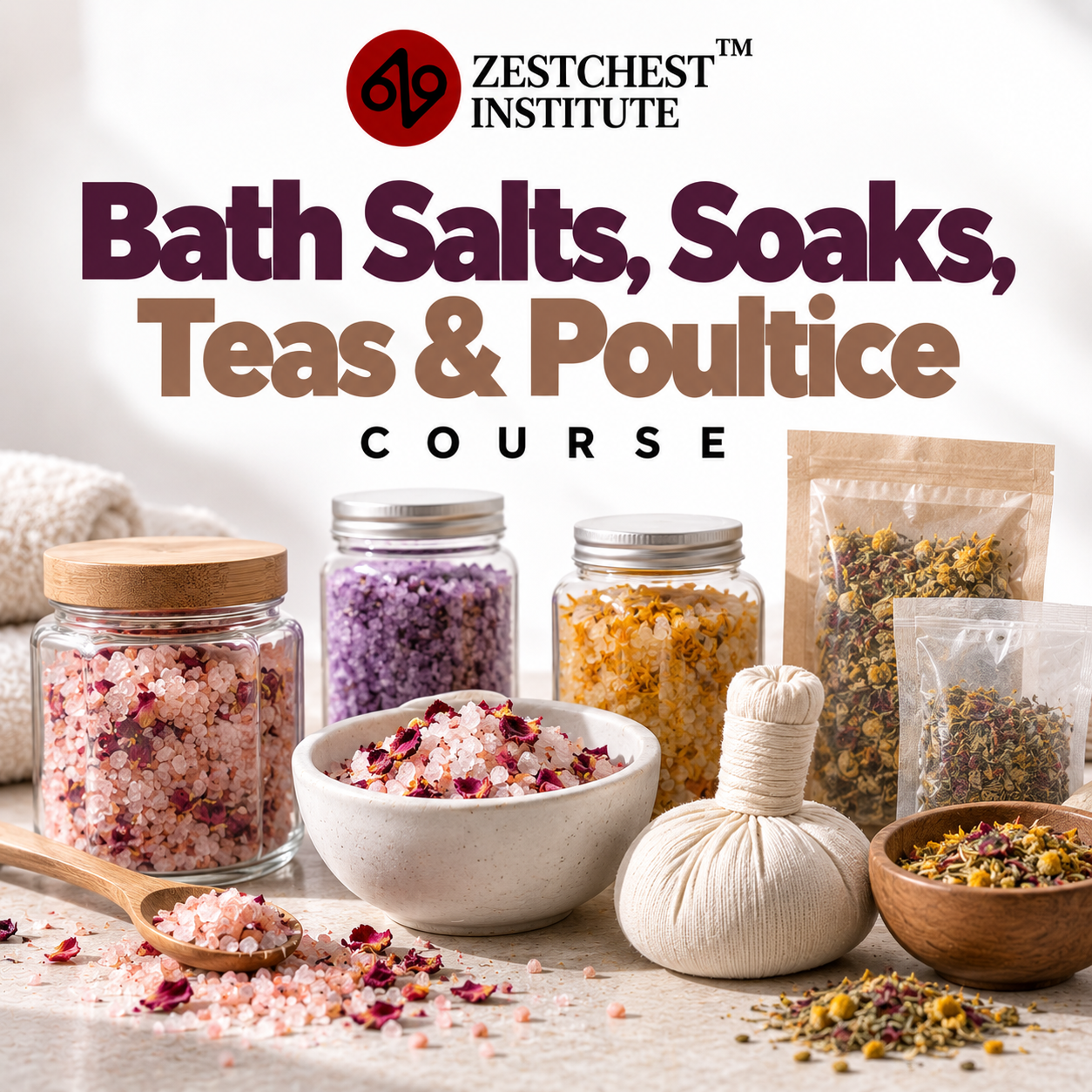 Bath Salts, Soaks, Teas & Poultice Course