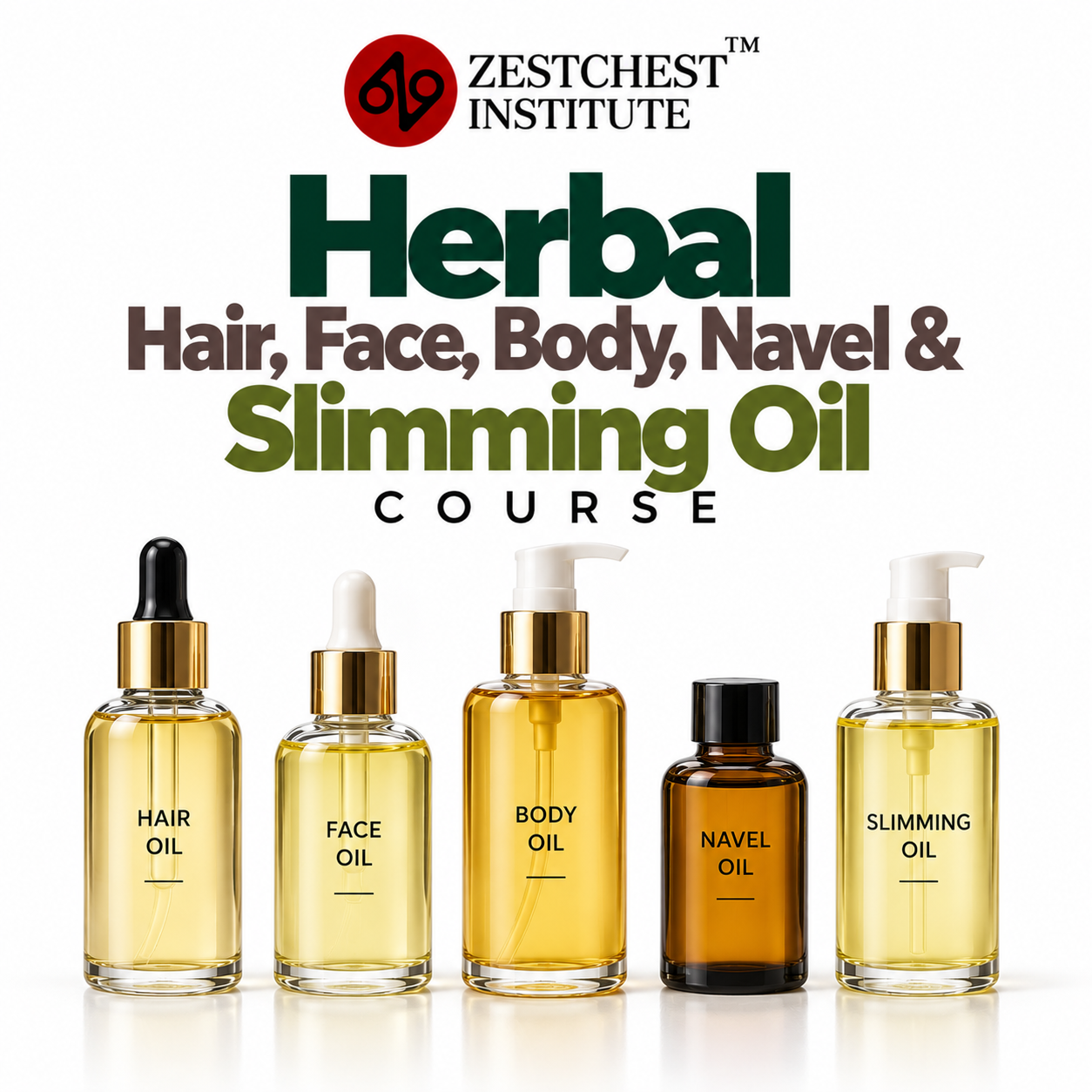 Herbal Hair, Face, Body, Navel & Slimming Oil course