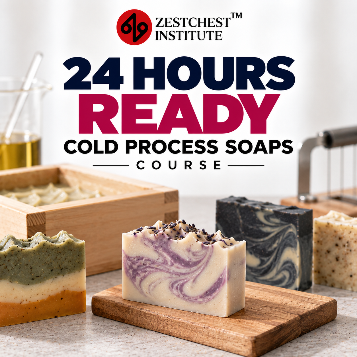 24 Hours Ready Cold Process Soaps Course