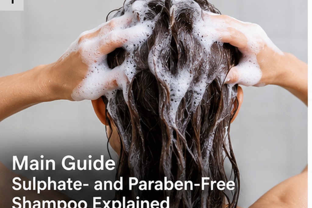Sulphate-free and paraben-free shampoo for gentle hair and scalp cleansing