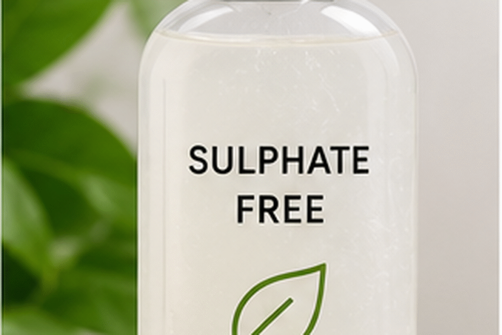 Sulphate-free shampoo showing gentle cleansing and lather