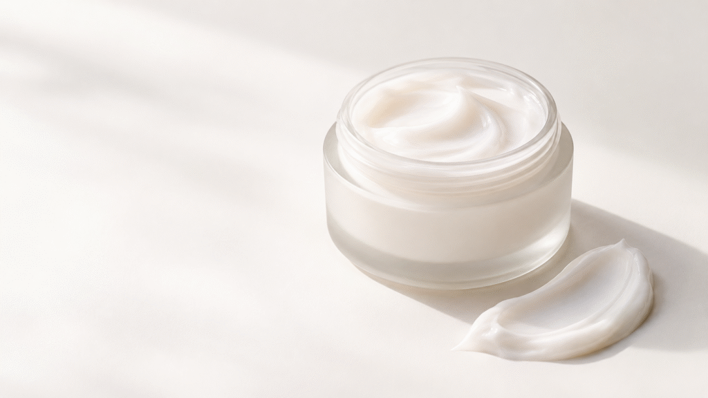 Body yogurt moisturizer with soft lightweight creamy gel texture