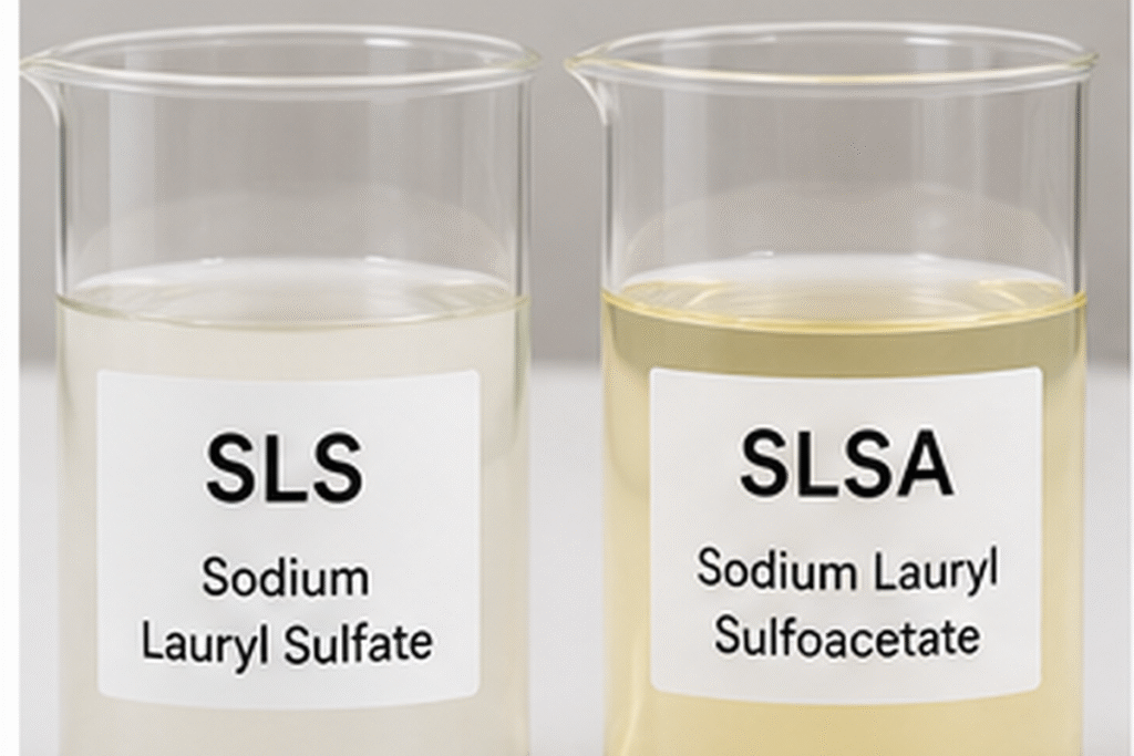 SLS vs SLSA comparison in shampoo cleansing