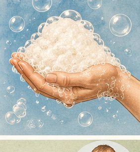 Bubbly lather from liquid Castile soap