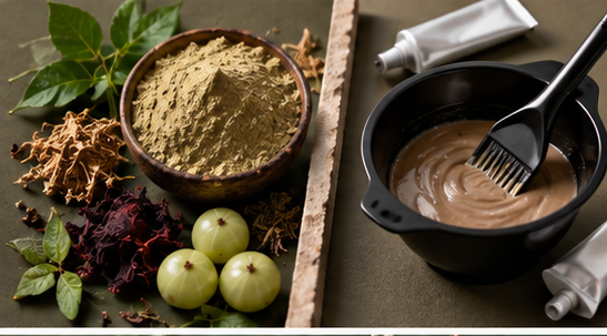 Herbal hair dye compared with 100% natural hair dye