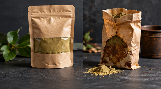 Opened hair dye powder showing how air and moisture exposure can affect later use