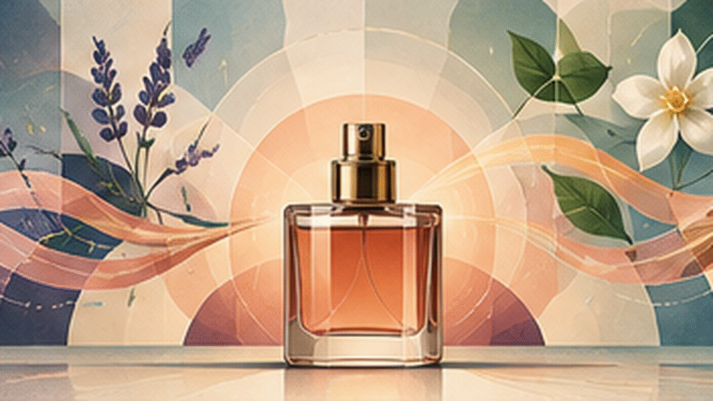 Perfumery guide illustrating fragrance notes, perfume types and fragrance projection