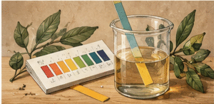 Checking the pH of handmade cold process soap