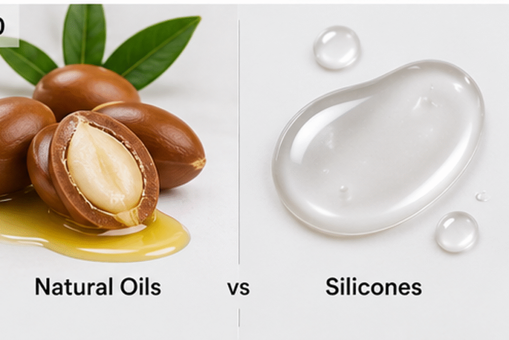 Natural oils vs silicones in shampoo comparison
