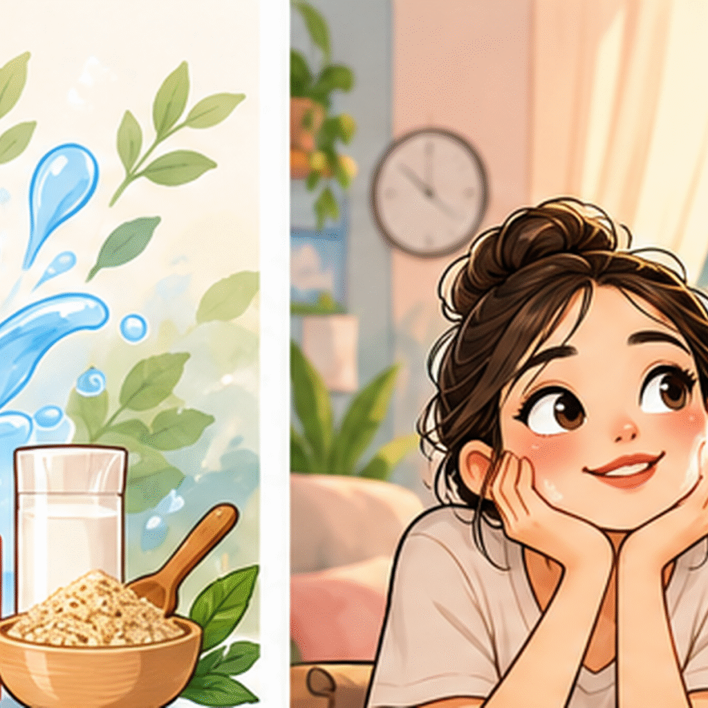 Illustration showing why you should cleanse your face even when staying indoors