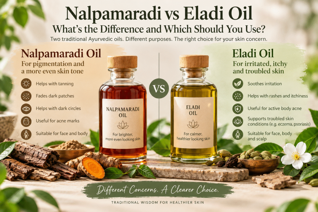 Nalpamaradi vs Eladi Oil comparison for different skin concerns