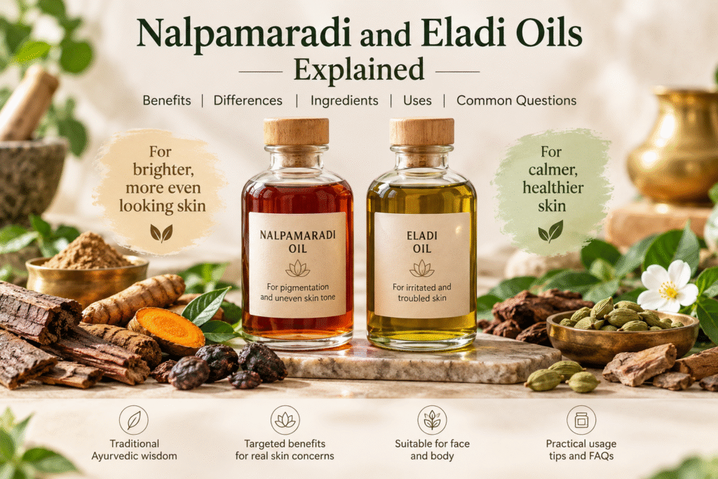 Nalpamaradi and Eladi Ayurvedic oils guide