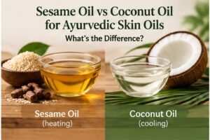 Sesame oil vs coconut oil for Ayurvedic skin oils