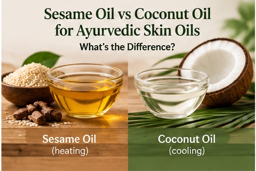 Sesame oil vs coconut oil for Ayurvedic skin oils
