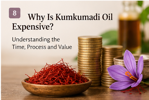 Traditional Kumkumadi oil with saffron illustrating why Kumkumadi oil can be expensive