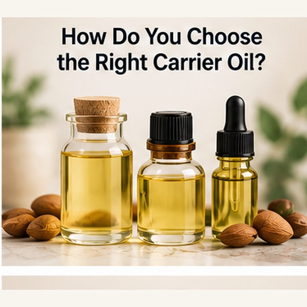 Different carrier oils used in aromatherapy