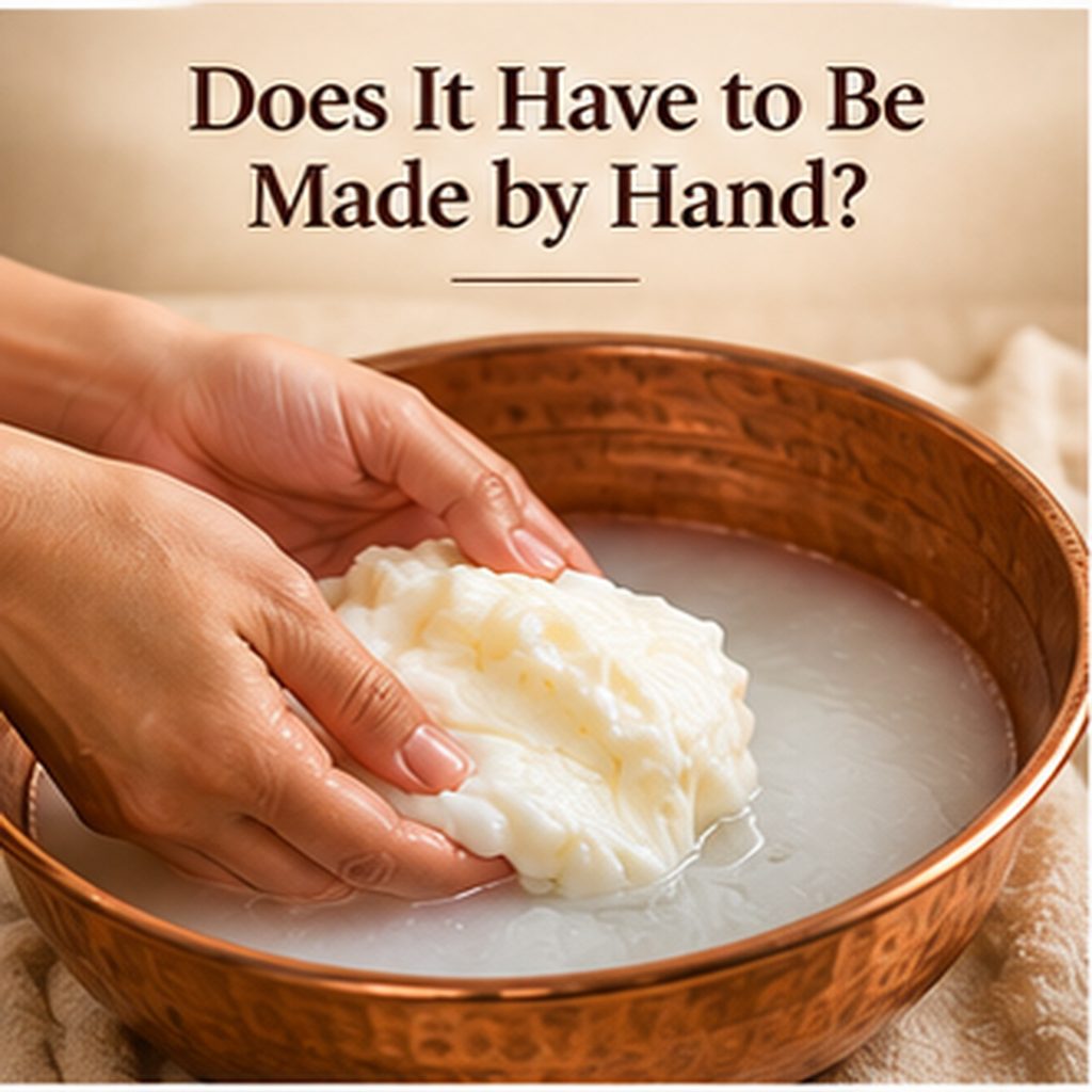 Handmade Shat Dhota Ghrita compared with modern mixing for 100 times washed ghee