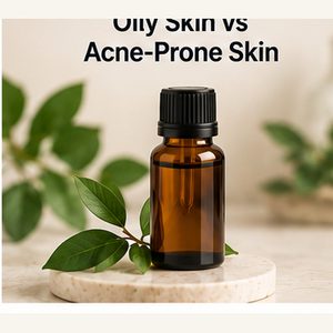 Comparison of oily skin and acne-prone skin in aromatherapy
