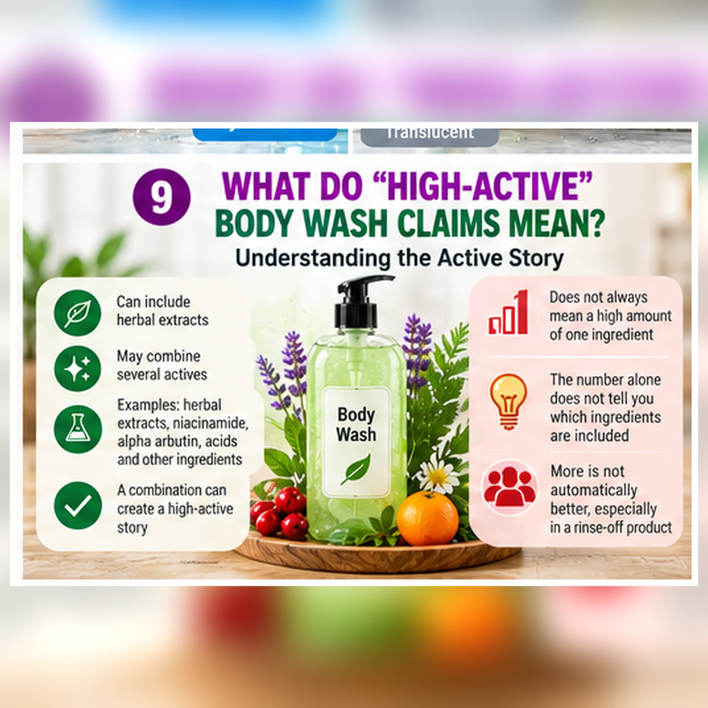 Body wash with multiple skincare actives and botanical extracts