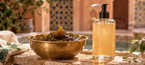 Moroccan Beldi soap vs liquid body wash comparison